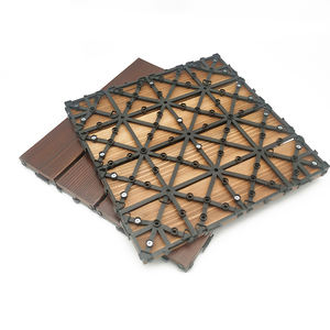 Dalles de terrasse en bois carbonisé écologiques, étanches, à emboîtement, pour extérieur, à assembler soi-même, 4 lattes - Product Image 2