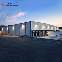 Entrepôt préfabriqué certifié CE, atelier à grues multi-étages, bâtiment de stockage en acier