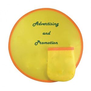 Éventail pliant rond en polyester et nylon, promotionnel, pas cher, sans minimum de commande, avec pochette, Flying Plate - Product Image 6