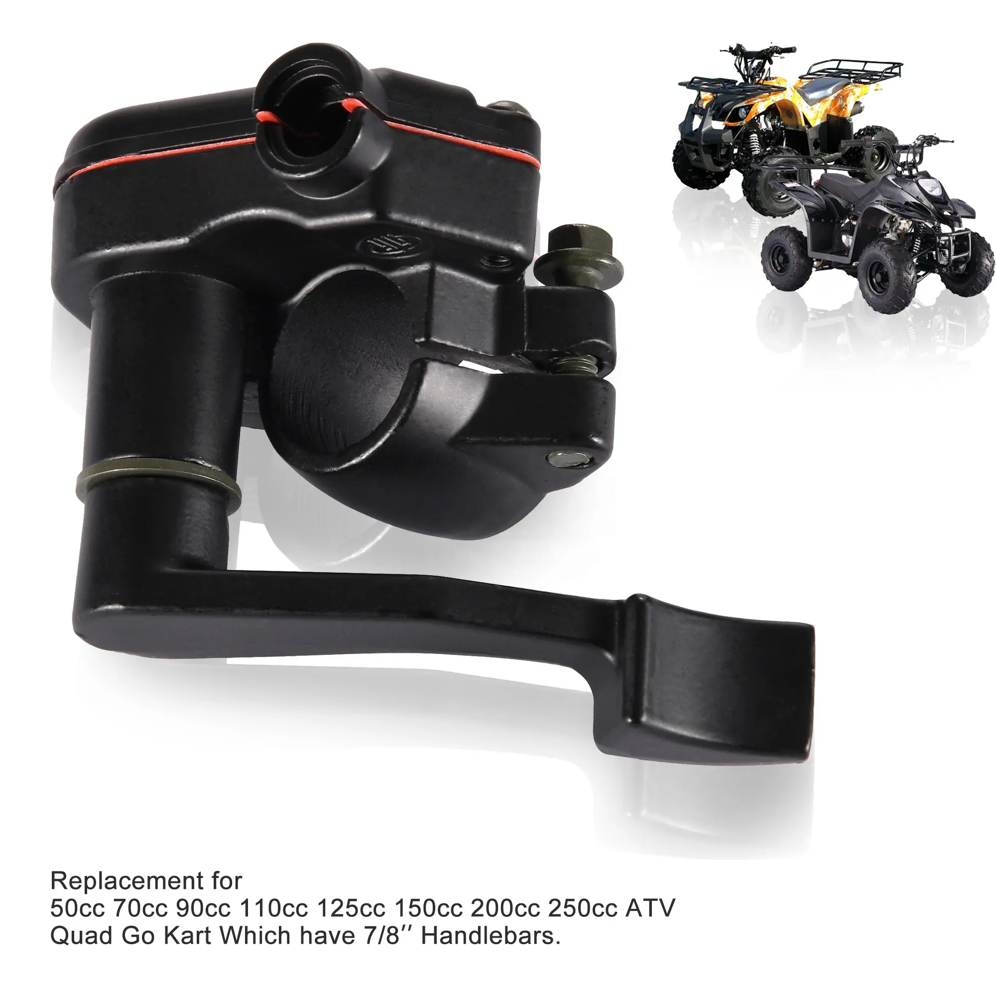 GOOFIT Alavanca de acelerador universal para motocicleta, conjunto de 22 mm, para controle de polegar, ideal para ATV Go Kart 50cc 250cc