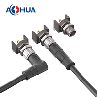3P 4P 5P 6P 8P Fil à Fil/Fil à Panneau Type Mâle à Femelle Coude/Câble d'Extension avec Connecteur M08 Fil Led Moulé