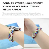 Bracelet en nylon tressé avec boucle magnétique pour montre connectée Fit 3/4/4Pro, libération rapide, respirant, bracelet sport