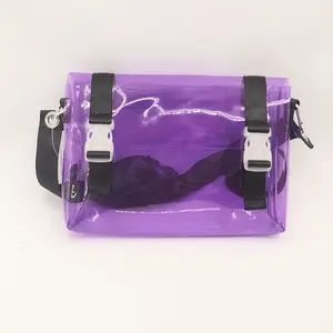 Bolsa transversal de tpu, mini bolsa de pvc transparente para mulheres