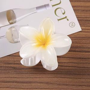 Pinza para el Cabello con Forma de Flor de Huevo en Colores Pastel, Accesorio para el Cabello Transparente Inspirado en Vacaciones Turísticas - Product Image 3