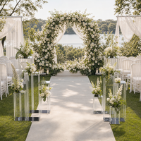 Soporte de Flores Acrílico Moderno Transparente para Centros de Mesa de Boda, Suministros para Organizadores de Eventos, Hoteles, Conferencias, Venta al Por Mayor OEM