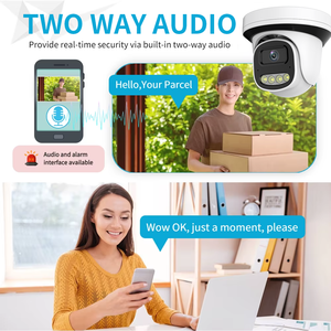 8 mp poe חכם היברידית <span class=keywords><strong>IP</strong></span> מקורה עם זווית רחבה זווית Siren אודיו חיישן זיהוי נתונים nvr (oem) - Product Image 2