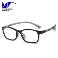 Lunettes optiques rectangulaires personnalisées OEM TPEE&TR90 anti-lumière bleue pour enfants et adolescents, taille 46-16-125, 10+ ans d'expérience