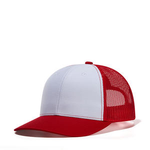 Venta al por mayor Hip Hop algodón malla logotipo personalizado impresión camionero sombrero en blanco 6 paneles bordados deportes gorras de béisbol - Product Image 1