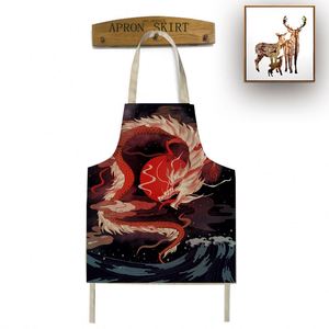 Delantal de Cocina para Mujer, Diseño Moderno, Impermeable, Ajustable, Accesorios de Restaurante, Delantales Negros para Mujer - Product Image 5