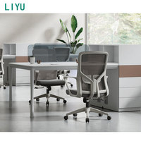 Chaise de bureau ergonomique pivotante en maille Liyu avec hauteur réglable - Utilisation à domicile et en atelier