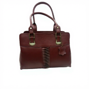 Brown Natural Cow Leather Clutch Women Large Capacity Waterproof Handmade Zipper Closure Casual Handbags Shoulder Strap - Product Image 1