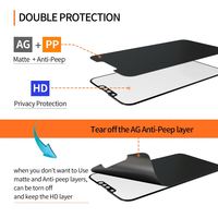 Protector de Pantalla de Vidrio Templado 2.5D de Doble Capa, Anti-Espía, 9H, Impermeable, Anti-Aceite, Anti-Golpes, Sin Burbujas, Sensación Táctil