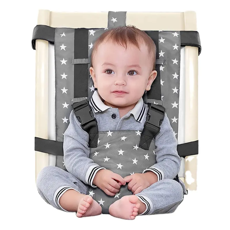 Assento de alimentação dobrável OEM para viagem Assento de saco portátil para bebê Cadeira alta Suporte de assento