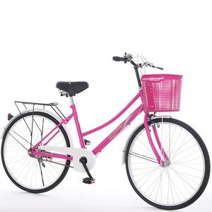<span class=keywords><strong>Bicicleta</strong></span> Urbana para <span class=keywords><strong>Mujer</strong></span>, Estilo Coreano, 24/26 Pulgadas, Cuadro <span class=keywords><strong>de</strong></span> Acero <span class=keywords><strong>de</strong></span> Alto Carbono, <span class=keywords><strong>con</strong></span> Canasta, para Uso Diario en la Ciudad - Product Image 6
