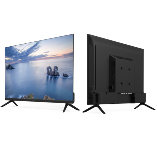 32" Frameless HD Smart LED TV with Android TV Panel for Hotel Use Black