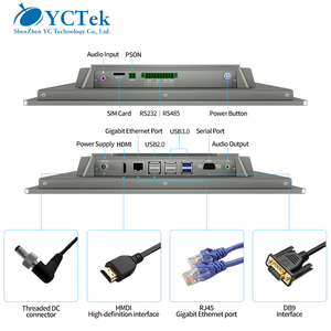 PC industriel tout-en-un encastré avec écran tactile capacitif Intel Celeron J4125 (7 à 21,5 pouces) Windows 10/11 Ubuntu - Product Image 3