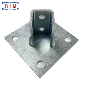 Unistrut Kanal Elektro Galvanizli/HDG Kare Çelik Direk Taban Plakası Destek Braketi - Product Image 6