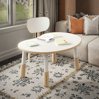 Ensemble table et chaise ergonomique en plastique à bords arrondis, réglable en hauteur, pour salle de classe, école maternelle, école primaire, utilisation en maternelle, mobilier pour enfants