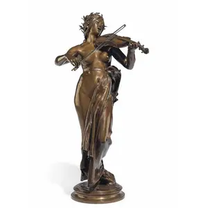 Популярная индивидуальная декорация дома, современная фигура музыканта, литая латунная скульптура, в натуральную величину, бронзовая группа, Мужская статуя