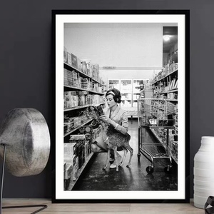 Photopgrapy Still Life <span class=keywords><strong>audrey</strong></span> <span class=keywords><strong>hepburn</strong></span> nhân vậ<span class=keywords><strong>t</strong></span> màu đen với thẻ trắng Vải vẽ tranh áp phích phòng khách treo <span class=keywords><strong>t</strong></span>ường - Product Image 5