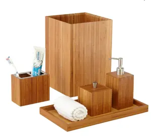 Banyo aksesuarları kare tasarım bambu yeni basit bambu kutu ambalaj parça renk paketi özelliği eko malzeme
