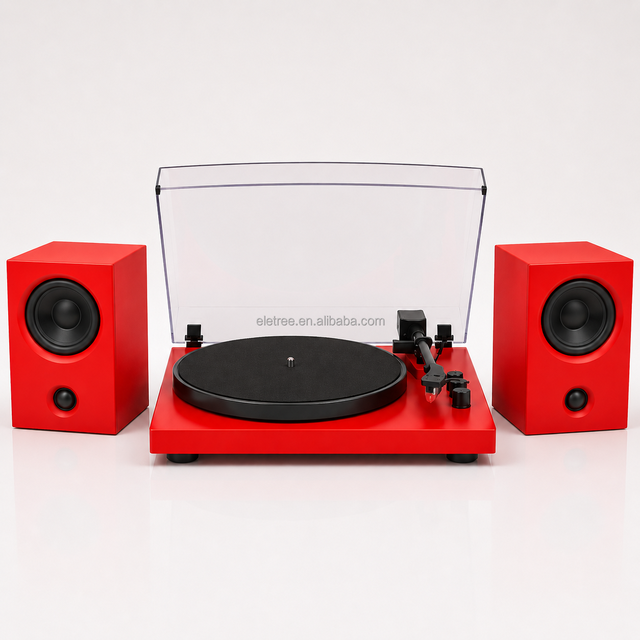 ELETREE 3 Speed BT Vinyl Record Player with External Stereo Speakers Turntable Turntables for Vinyl Records with Speakers