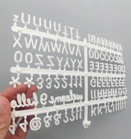 Lettres en plastique de 1/2 pouces pour panneau de lettres en feutre de bois, vente en gros