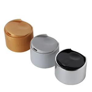 Gold Silver Press Cover For Shampoo Bottle Packing 24/410 Double Wall Disc Top Cap Aluminium Screw Lid