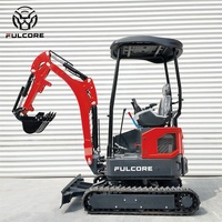 Mini-excavatrice FULCORE CE EPA EuroV certifiée ISO, 2 tonnes, châssis de 1,15 m, chenilles en caoutchouc, utilisation en aménagement paysager, en verger