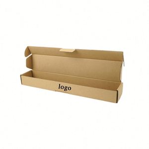 Boîte pliante en papier kraft imprimée sur mesure, design gratuit, directement de l'usine, écologique, idéale pour l'emballage d'articles longs - Product Image 1