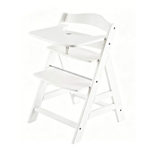 Chaise haute bébé réglable en hauteur, pliable, en bois massif, avec plateau amovible, pour croître avec bébé - Product Image 1