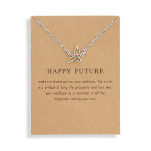 Collier grue en papier pour femme, bijoux à la mode, avec pendentif Origami point, chaîne <span class=keywords><strong>de</strong></span> clavicule, bijou ras du <span class=keywords><strong>cou</strong></span> - Product Image 4