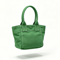 Tas Tote Kanvas Kecil dengan Logo Custom, Tas Tangan Mini Fashion, Ramah Lingkungan, Tahan Lama, untuk Belanja Harian dan Belanja Bahan Makanan