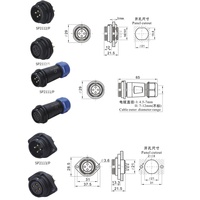 Connecteur étanche IP68 authentique Weipu série SP21, 2 à 12 pôles, prise et fiche mobiles pour équipement électronique marin et machines (en stock)