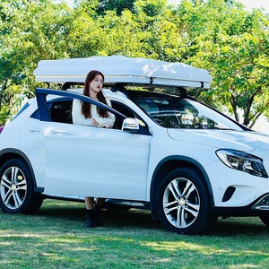 Tienda de techo rígido cuadrada de apertura rápida caqui personalizada para SUV Material Oxford impermeable para acampar al aire libre viajes familiares por carretera - Product Image 3