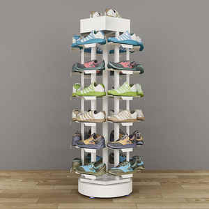 رف أحذية معدني دوار متعدد الطبقات من الدرجة ، أرفف عرض سلكية للبيع بالتجزئة ، أرفف تخزين للسوبر ماركت - Product Image 4