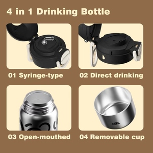 Custom logo Kids 3 in 1Insulated Vacuum Cute <b>Water</b> <b>Bottles</b> Stainless Steel for School Child Wholesale Hot Sport Gym <b>Water</b> <b>Bottle</b> - Product Image 2
