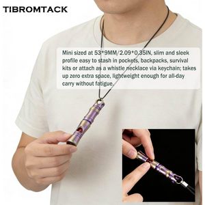 TIBROMTACK Titanium Emergency Survival Whistle Lightweight EDC Safety Whistle For Camping Hiking Sports - Product Image 6