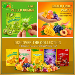 Vente en gros OEM tout-en-un de bonbons 3D pelés à <span class=keywords><strong>prix</strong></span> direct |   Bonbons gélifiés assortis aux saveurs de raisin, pêche et litchi pour les distributeurs - Product Image 1