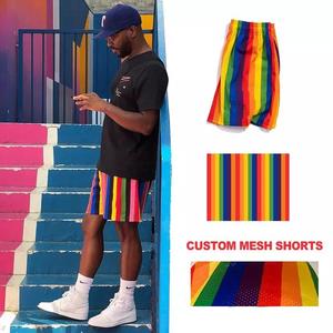 ODM Men's Casual Gym Shorts 5 Inch Inseam Double <b>Layer</b> Heat-Transfer Printing Plain Polyester Custom Basketball Mesh Waterproof - Product Image 5