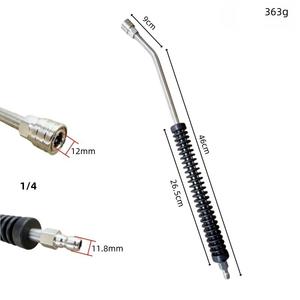 Nettoyeur haute pression Lance longue 1/4 Acier inoxydable Tige de pulvérisation Revêtement métallique Extension en plastique - Product Image 4