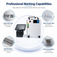 Codeur laser UV volant haute précision 5W sans entretien pour l'impression permanente de date, logo et code QR sur emballages alimentaires
