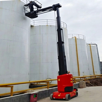 9,2m Selbstfahrende Vertikale Mastbühne mit Ausleger 200kg Tragfähigkeit Einpersonen-Elektrohebebühne für Enge Räume