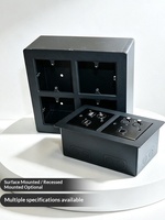 Caja de Información Multimedia de Acero Inoxidable para Montaje en Superficie, Placa de Montaje Tipo 86 para Audio-Video en Pared o Escritorio, Estilo D