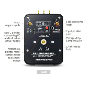 Qianli LT2 DC cung cấp điện chẩn đoán Meter với loại C Độ chính xác cao hiện tại điện áp cho điện thoại khởi động thử nghiệm nhanh chóng sạc công cụ - Product Image 1