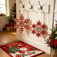 Ornements de Noël en gros de haute qualité avec rennes, flocons de neige et étoiles dorés scintillants, décorations suspendues pour sapin de Noël