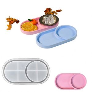 Nouvelles idées : Moule en silicone écologique pour résine, idéal pour plateau ovale et rangement de bijoux – Moules de moulage en résine pour décoration de bureau et de maison - Product Image 1