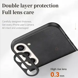 Étui en cuir fait à la main pour Samsung <span class=keywords><strong>Galaxy</strong></span> S25 Edge S24 S23 S22 Ultra <span class=keywords><strong>S21</strong></span> <span class=keywords><strong>Fan</strong></span> <span class=keywords><strong>Edition</strong></span> S20 Plus - Product Image 3