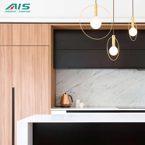 Island Modular <strong>Black</strong> Melamine Kitchen <strong>Cabinets</strong> Modern Picture Australia Standard Luxury Cheap China Furniture Design Sets Sample - Product Image 2