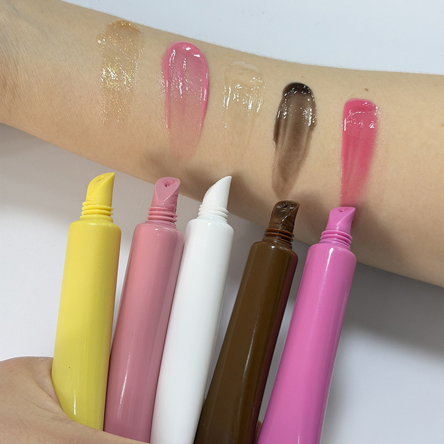 10ml Lip Oil Volumizing Pink Tube Private Label Polypeptide Lip Moisturizing Balm Deep Nourishment Tinted Lip Gloss